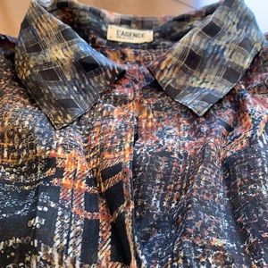 L’agence button down blouse